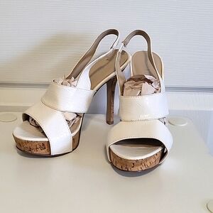 Nine west reptile print heels